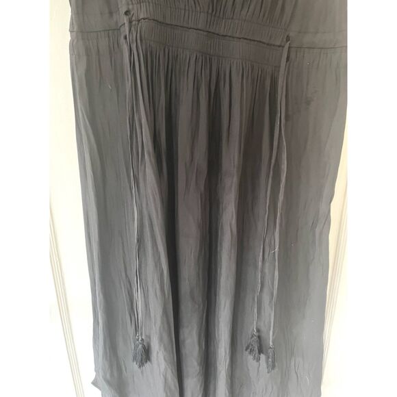 Womens Ramy Brook Black Hayley Drawstring Dress Tassel Beach Swim Size Large - Picture 5 of 7